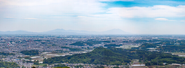 栃木県多気山山頂から見える景色