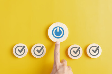Start Business growth success achievement, planning business goal checklist and development...