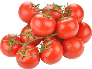 Fresh tomato isolated on transparent background png file.