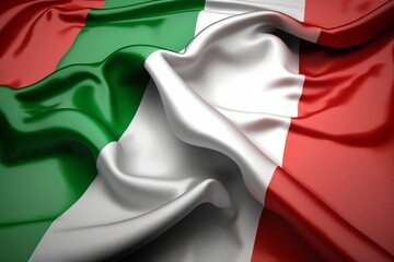 Embossed flag of Italy, Generative AI