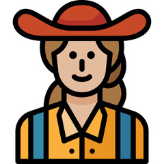 woman filled outline icon