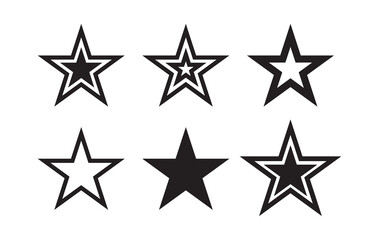 Star icons. symbols star isolated on white background. Dallas Star. Design template.