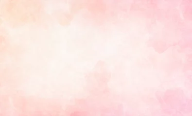 Fotobehang Aquarel Pink watercolor pastel painted background, Abstract pink texture for design  © kritsada
