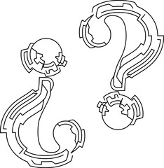 Architectural project font, technical draw style alphabet. Geometrical typography. Wireframe symbol