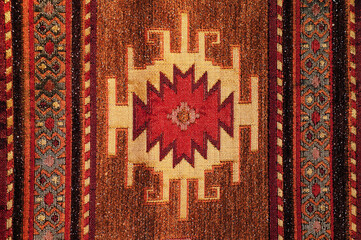 Fragment of Traditional Turkish Carpet. Ornamental Pattern.