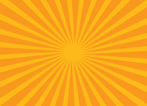 Background design. Sun rays Retro vintage style on yellow background