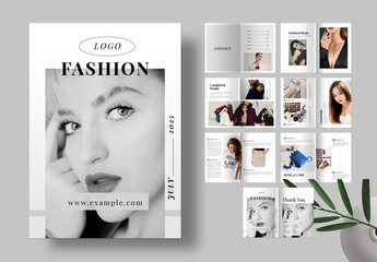 White Fashion Magazine Template