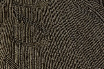 Field with Furrows And Tracks