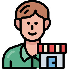 entrepreneur filled outline icon