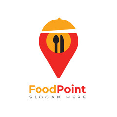 Food Point Logo design vector template