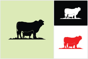 Farm Animal Logo Inspiration Flat Design, Vector Illustration Concept