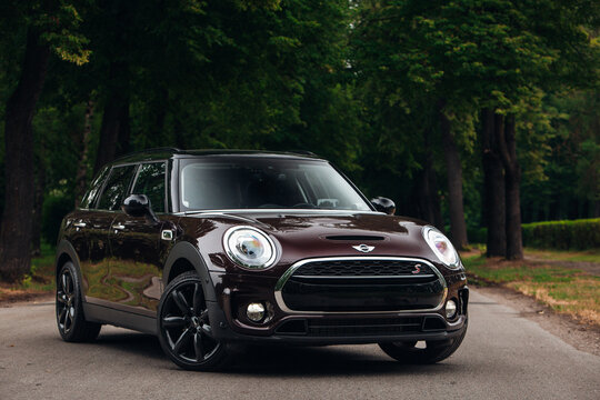 Mini Cooper S Countryman at the parking of modern district