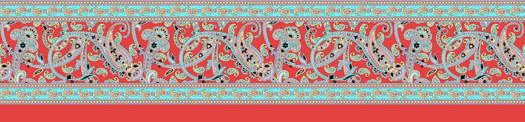 Beautiful traditional baroque border illustration for digital printing frames and textile materials