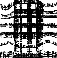 abstract grunge background vector with abandoned apartment building