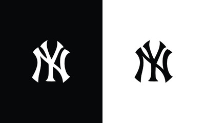 Fototapeta NY ,YN ,N ,Y Abstract Letters Logo Monogram obraz