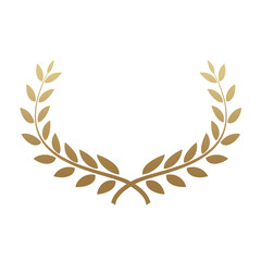 Obraz premium golden laurel wreath transparent background for element award design
