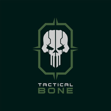 Skull Logo. Military Skull Logo Vector design. For mascot logo design in vintage style, mascot logo template.