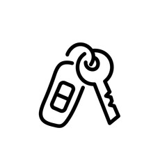 Keys and Locks outline vector icons