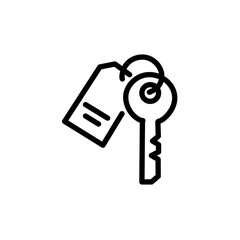 Keys and Locks outline vector icons