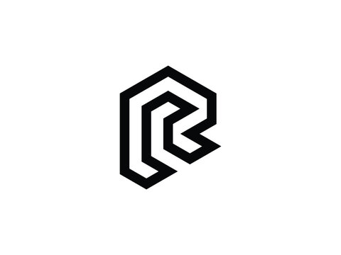 modern monogram letter R logo design