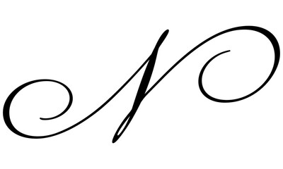 Simple and modern letter N initials logo design