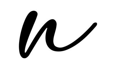 Simple and modern letter N initials logo design
