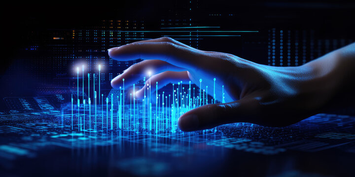 New generation of real time data visualization dashboard. market, share, research data. Hand edited generative AI.