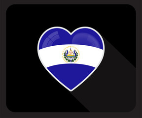 El Salvador Love Glossy Pride Flag Icon
