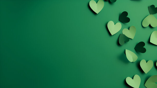 Green Heart Wallpaper Background Image | Generative AI