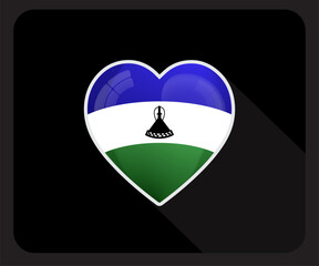 Lesotho Love Glossy Pride Flag Icon

