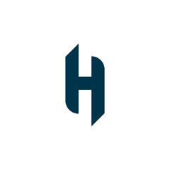 Fototapeta premium Clean modern creative H logo design with white background. Simple H Monogram logo design