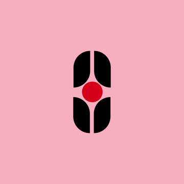 Clean modern creative H logo design with pink background. Simple H Monogram logo design