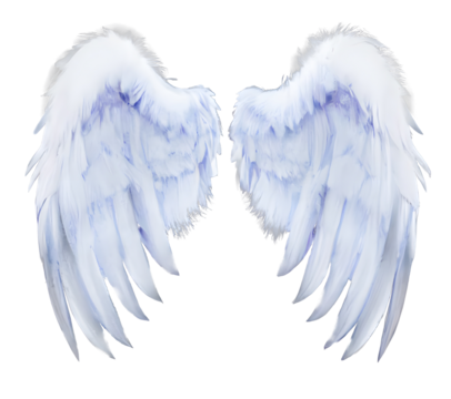 White angel wings. Generative AI