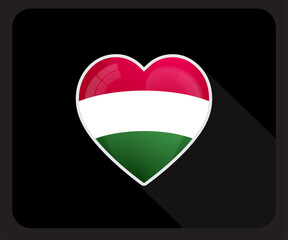 Hungary Love Glossy Pride Flag Icon

