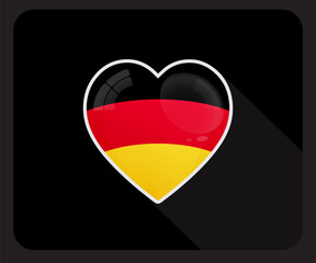 Germany Love Glossy Pride Flag Icon

