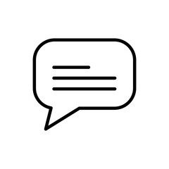 Message outline vector icon isolated on white background. Message line icon for web, mobile and ui design