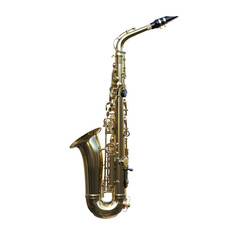 saxophone on white