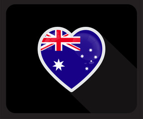 Australia Love Glossy Pride Flag Icon
