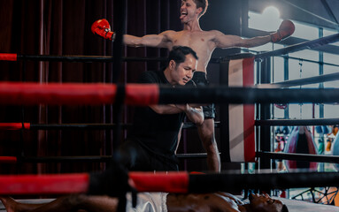 In an intense boxing match, a dedicated professional boxer showed commitment, determination. Emerging as champion, delivering knockout. His perseverance paid off, leaving him delighted and fulfilled.