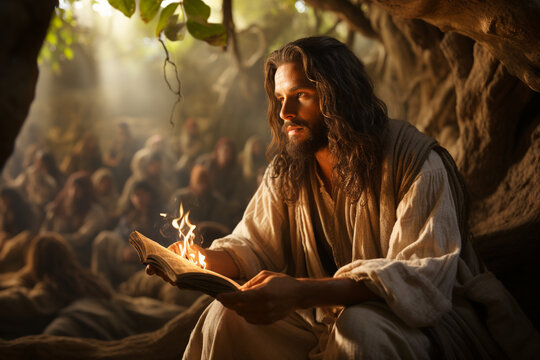 The New Testament focuses on the life, teachings, death, and resurrection of Jesus Christ, who Christians believe is the Son of God and the Messiah, Bible Generative AI