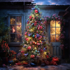 Fototapeta na wymiar The most beautiful Christmas tree
