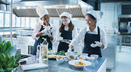 workshop kitchen student school .People training workshops, classes about restaurants and...
