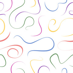Seamless vector pattern of chaotic colorful lines
