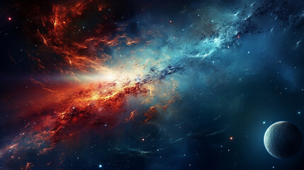 Obraz na płótnie Canvas Galáxia. Spiral Galaxy, belo papel de parede de ficção científica com espaço profundo sem fim. Elementos desta imagem fornecidos pela NASA
