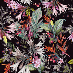 Fashion vector tropical seamless pattern - 621284974