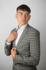 Young entrepreneur wearing a suit jacket and open neck shirt