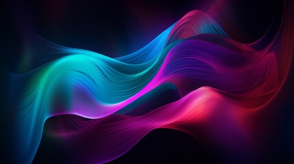 Vibrant Nightfall: A stunning explosion of color and light in abstract shapes, like fireworks in the sky, on a large canvas - 3840x2160 resolution Generative AI