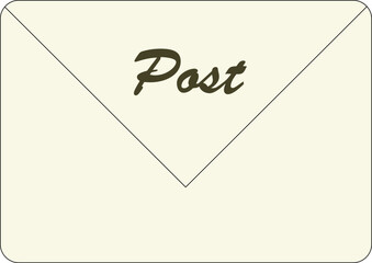 envelope with the inscription mail with rounded edges