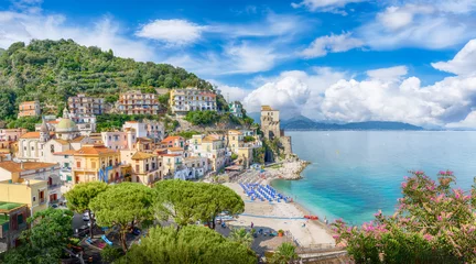 Foto op Canvas Landscape with Cetara town, Amalfi coast, Italy © Serenity-H