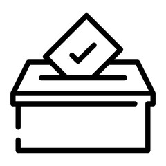 voting box line icon